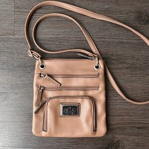 Nicole Miller Light Brown Crossbody Bag